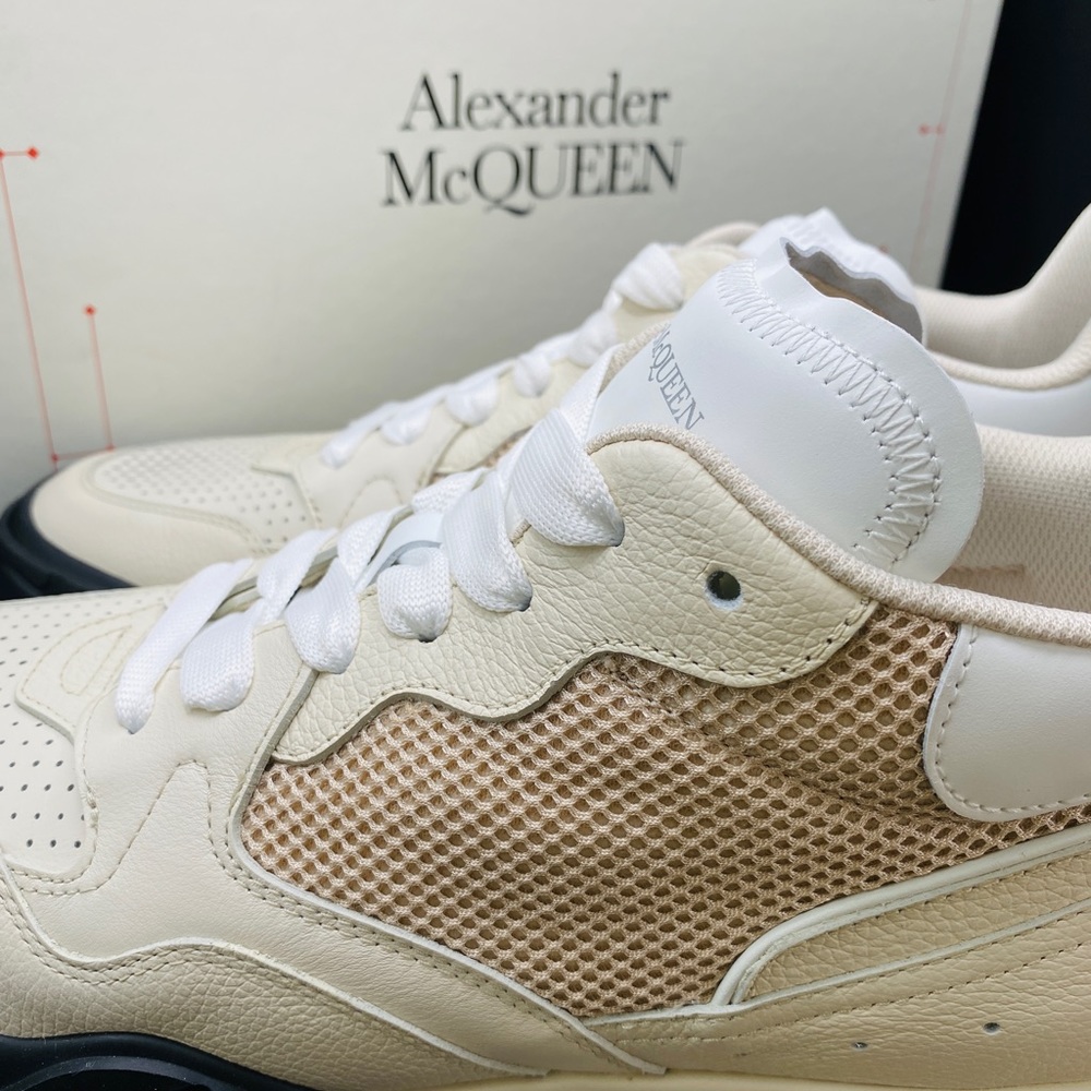 Alexander McQueen Men’s Mid Court Trainer Sneakers Size 12 NWB AUTHENTIC - Picture 8 of 10